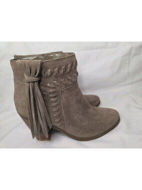 NICE JESSICA SIMPSON JP-CHASSIE ZIPPERED TASSLED DRESS CASUAL BOOTS 9M Bootie